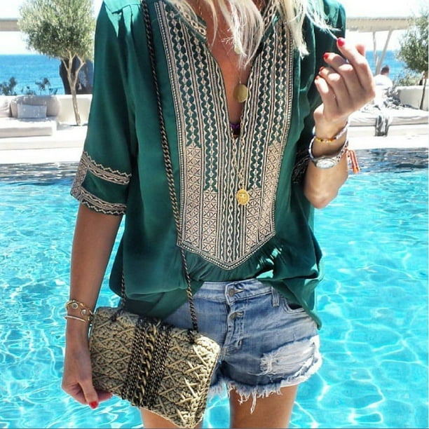 Spring Casual Long Sleeve Bohemian Business Slim Fit Shirt Blouse Top+Pants Spring Casual Long Sleeve Bohemian Business Slim Fit Shirt Blouse Top+Pants
